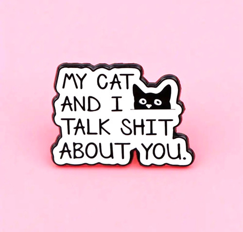 Emaille pin katze - emaille, cat